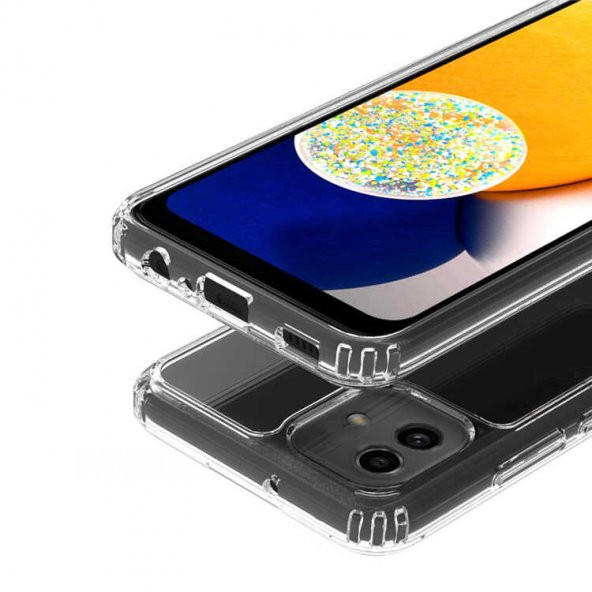 Samsung Galaxy A04E Kılıf Olex Antishock Darbe Emici Şeffaf Silikon Kılıf - 5