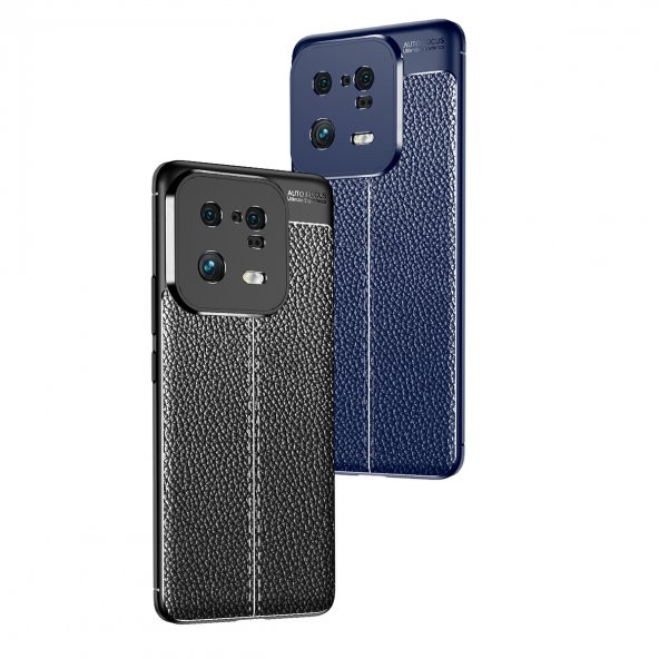 Xiaomi Mi 13 Pro Kılıf Focus Deri Görünümlü Kamera Korumalı Silikon Kılıf - Resim 3