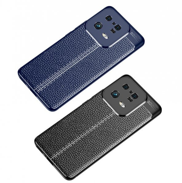 Xiaomi Mi 13 Pro Kılıf Focus Deri Görünümlü Kamera Korumalı Silikon Kılıf - Resim 5