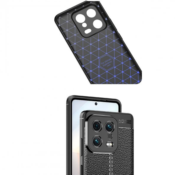 Xiaomi Mi 13 Kılıf Focus Deri Görünümlü Kamera Korumalı Silikon Kılıf - 4