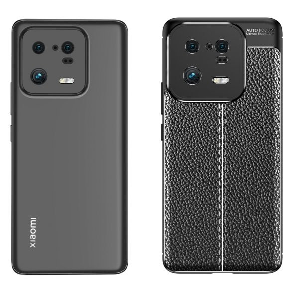 Xiaomi Mi 13 Pro Kılıf Focus Deri Görünümlü Kamera Korumalı Silikon Kılıf - Resim 7