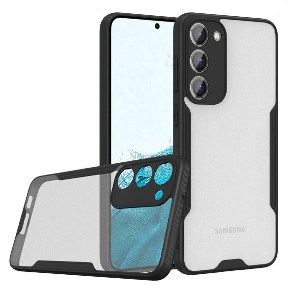 Samsung Galaxy S23 Kılıf Kamera Korumalı Arkası Mat Platin Silikon Kılıf