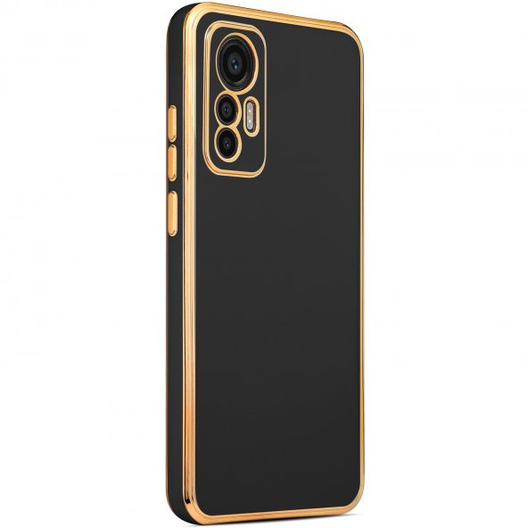 Xiaomi Mi 12 Lite Kılıf Parlak Detaylı Kamera Korumalı Bark Silikon Kılıf