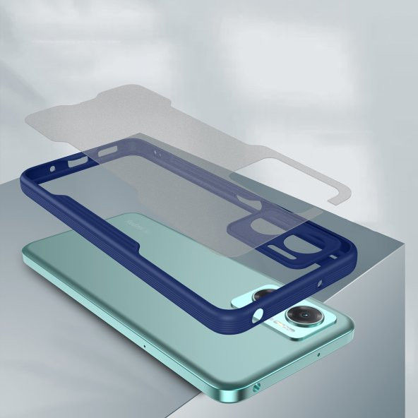 Xiaomi Redmi Note 11E Kılıf Kamera Korumalı Arkası Mat Platin Silikon Kılıf - 6