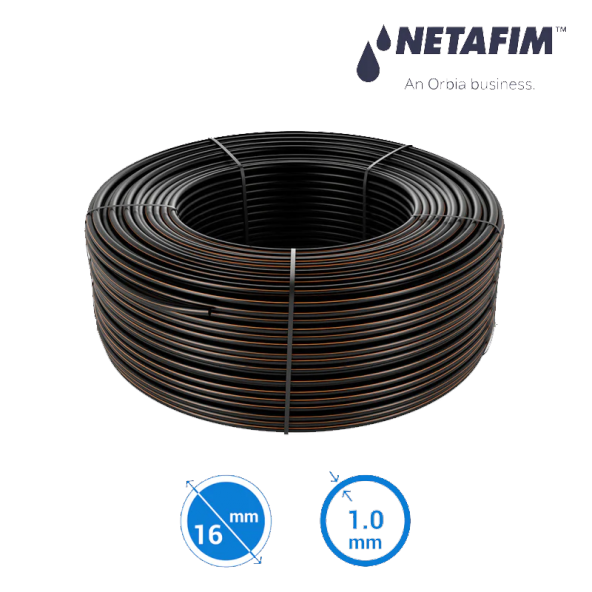 NETAFİM DRIPNET PC 16010 20 CM 1.60 LT (500 M) BASINÇ AYARLI YUVARLAK DAMLA SULAMA BORUSU