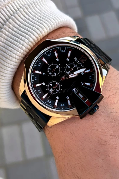 Ferrucci Takvimli Erkek Kol Saati 3 Atm Su Geçirmezlik - Resim 3