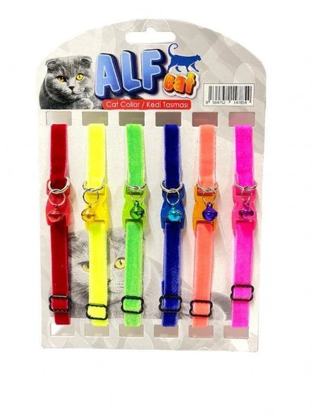 AlfCat Kedi Boyun Tasması Kadife 1 Tane ürün görseli