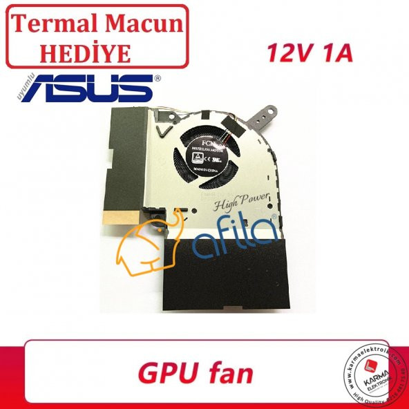 ASUS ROG G712LV, G712LW, G712LWS Notebook GPU Fanı / 2.Versiyon (12Volt) - 2