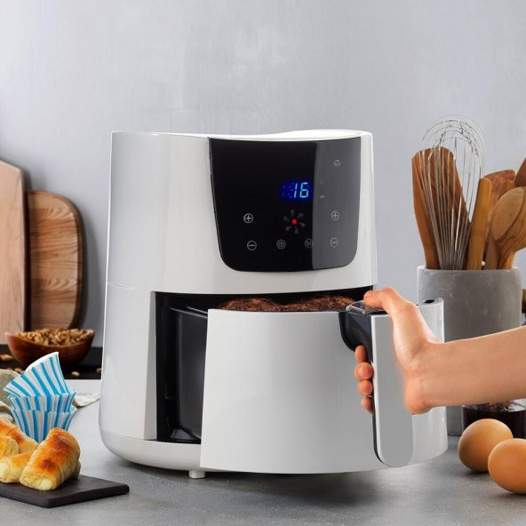 Schafer Fit Fry Dijital Sıcak Hava Fritözü Beyaz - 4