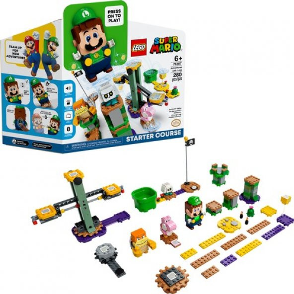 Orjinal Lego Super Mario Luigi ile Maceraya Başlangıç Seti 71387 - Çocuklar için Yaratıcı Oyuncak Yapım Seti (280 Parça)