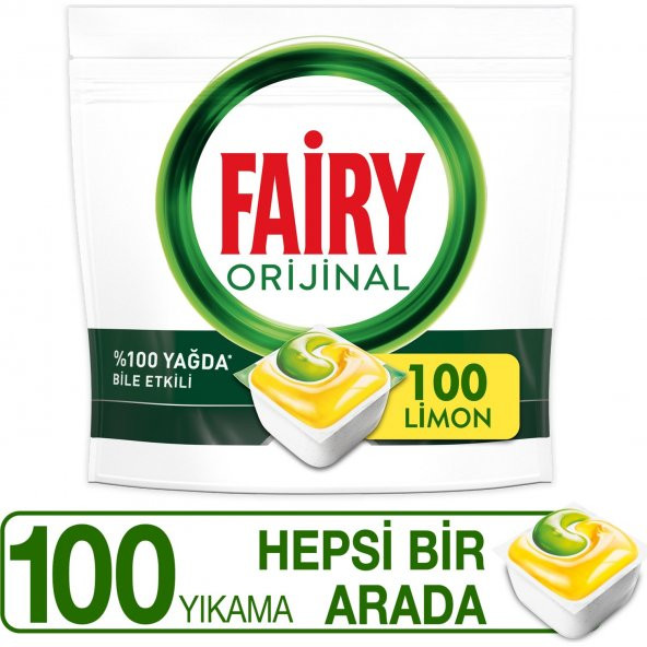 Fairy Hepsi Bir Arada Bulaşık Makinesi Deterjanı 100 Tablet