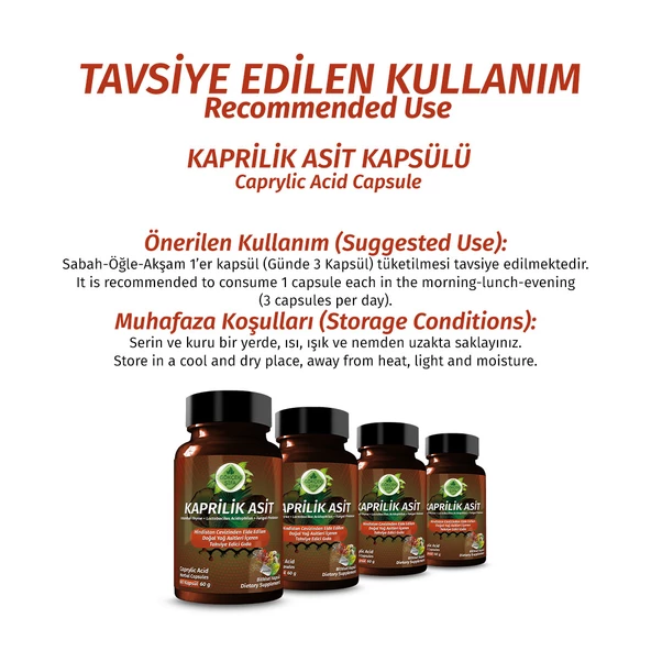 Kaprilik Asit Kapsül (CAPRYLİC ACİD CAPSULE) 60 Adet - 4