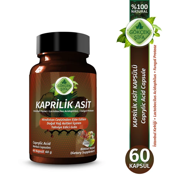 Kaprilik Asit Kapsül (CAPRYLİC ACİD CAPSULE) 60 Adet