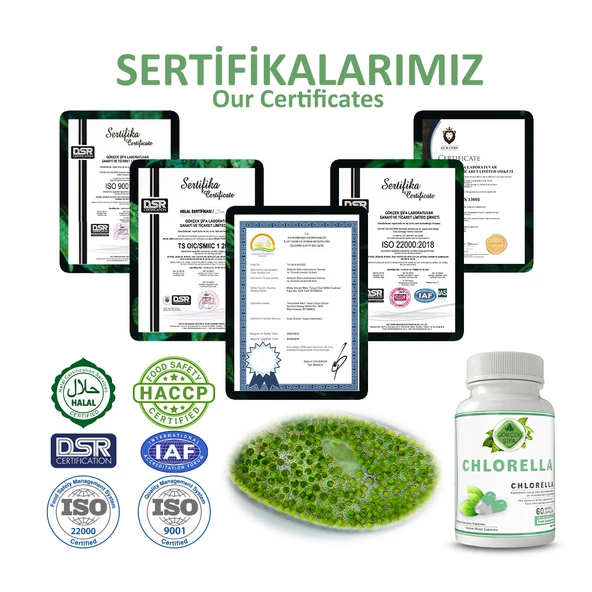 Chlorella Kapsül (CHLORELLA CAPSULE) 60 Adet - Resim 5