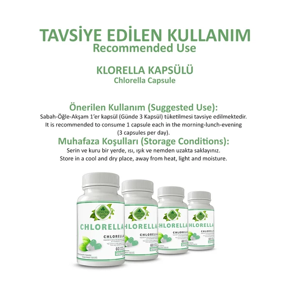 Chlorella Kapsül (CHLORELLA CAPSULE) 60 Adet - Resim 4