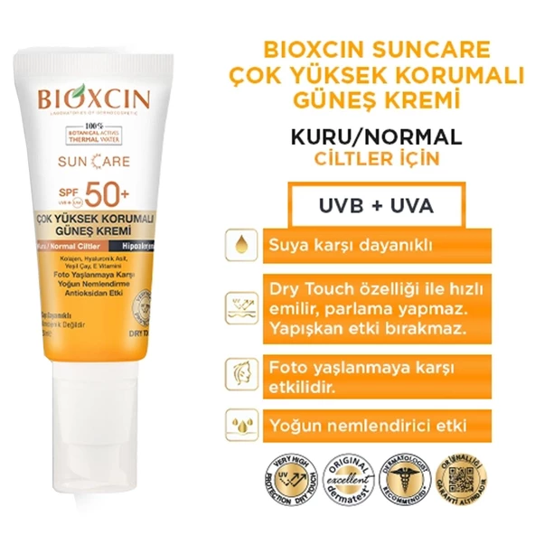 Bioxcin Sun Care Çok Yüksek Korumalı Kuru Ve Normal Ciltler İçin Güneş Kremi Spf 50+ 50 ml - 3