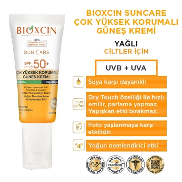 Bioxcin Sun Care Çok Yüksek Korumalı Yağlı Ciltler İçin Güneş Kremi Spf 50+ 50 ml - 3