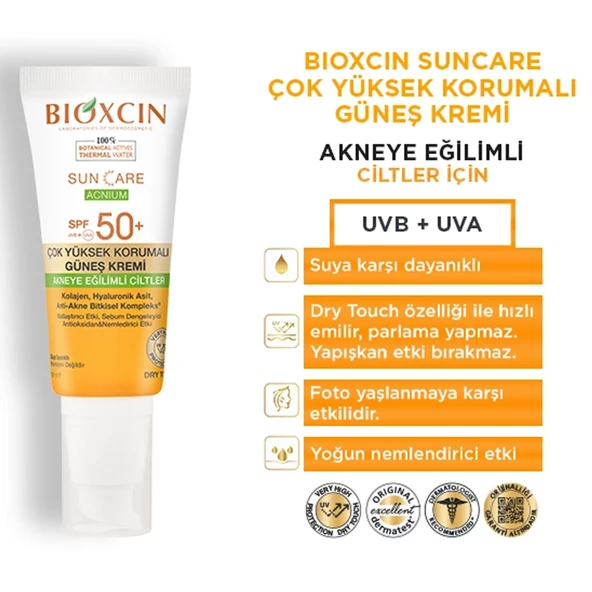 Bioxcin Sun Care Çok Yüksek Korumalı Akneye Eğilimli Ciltler İçin Güneş Kremi Spf 50+ 50 ml - 3