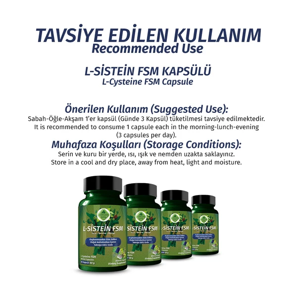 Fsm L Sistein Kapsül (FSM L CYSTEİNE CAPSULE) 60 Adet - 4