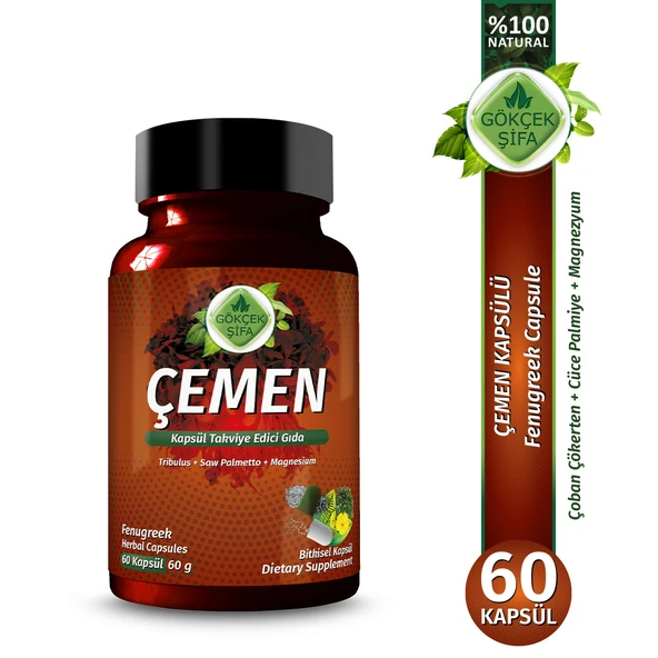 Çemen Kapsül (FENUGREEK CAPSULE) 60 Adet ürün görseli