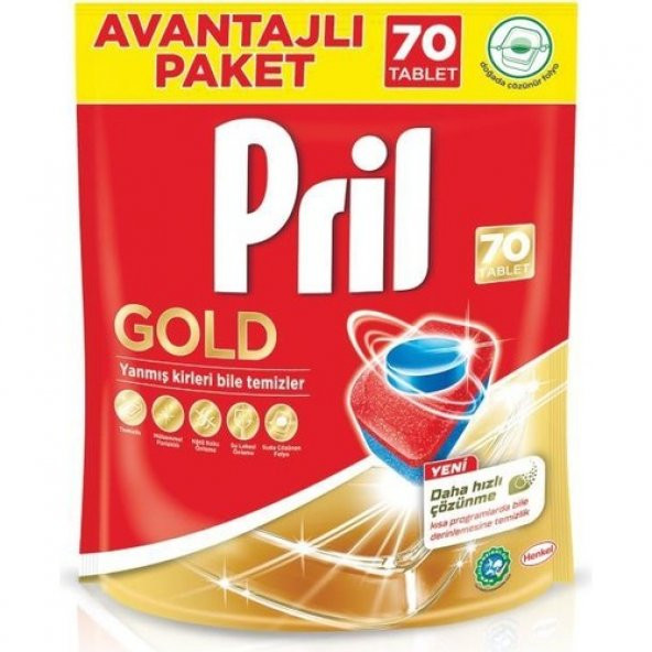Pril Gold Bulaşık Makine Deterjanı 70x4 280 Tablet
