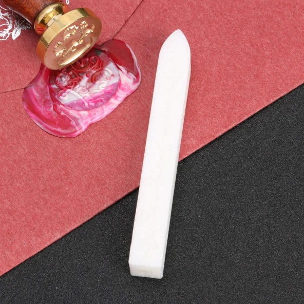 Fitilli Mühür Mumu Çubuk Süt Beyaz Resmi Damga Zarf Davetiye - 6