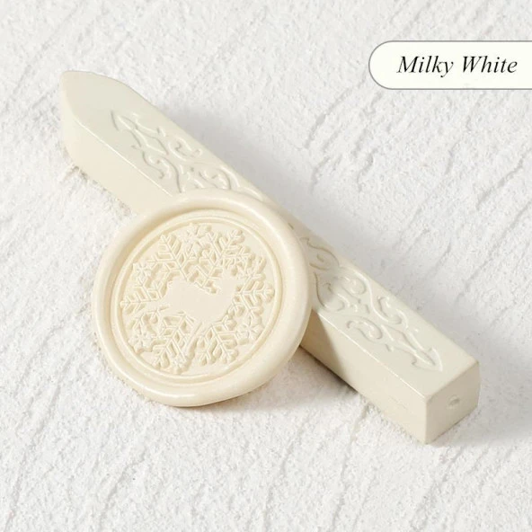 Fitilli Mühür Mumu Çubuk Süt Beyaz Resmi Damga Zarf Davetiye - 8