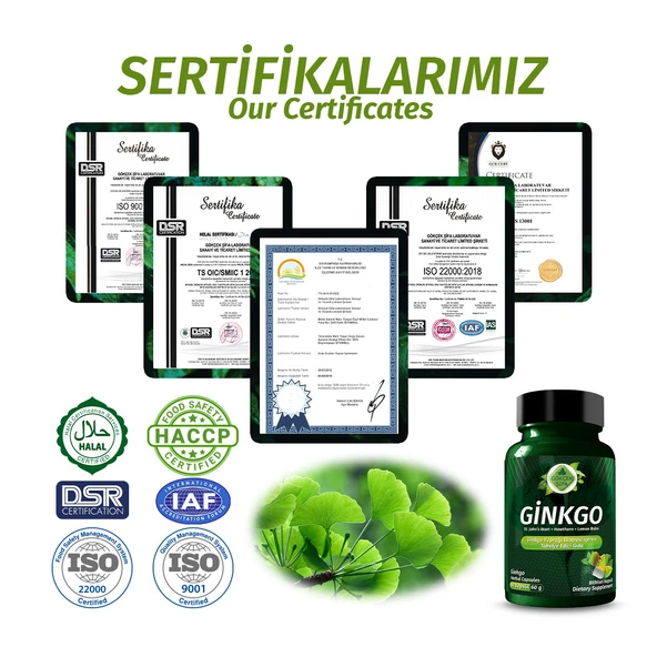 Ginkgo Kapsül (Ginkgo Biloba Capsule )60 Adet - 5