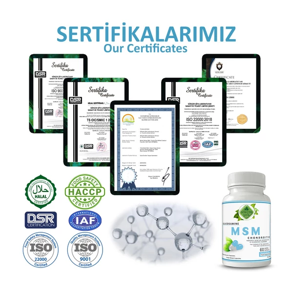 Glucosamine Msm Kapsül (GLUCOSAMİNE CHONDROİTİN MSM CAPSULE)  60 Adet - Resim 5