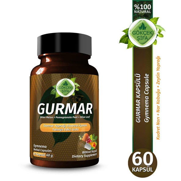 Gurmar Kapsül (Gymnema Capsule) 60 Adet ürün görseli