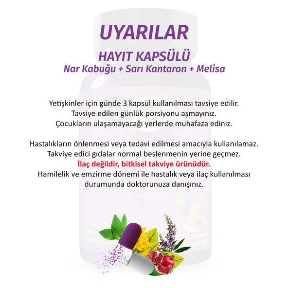 Hayıt Kapsül (Chaste Tree Capsule) 60 Adet - Resim 4