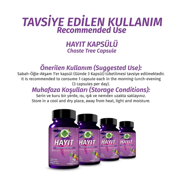 Hayıt Kapsül (Chaste Tree Capsule) 60 Adet - Resim 3