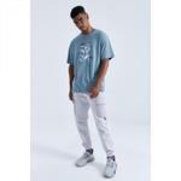 Tommy Life Mint Yeşili Büyük Baskılı O Yaka Erkek Oversize T-shirt - 88092 T12ER-88092 - 2