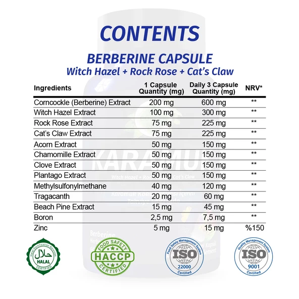 Karamuk Kapsül (Berberin Capsule)  60 Adet - Resim 2