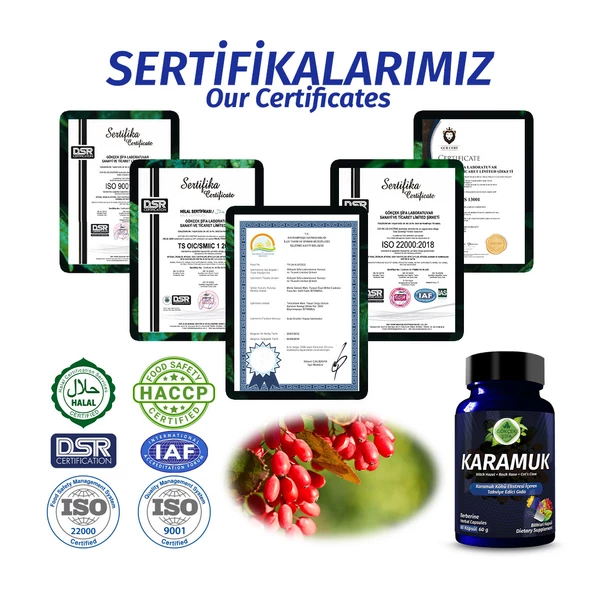Karamuk Kapsül (Berberin Capsule)  60 Adet - Resim 5