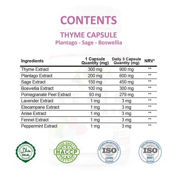Kekik Kapsül (THYME CAPSULE) 60 Adet - Resim 2