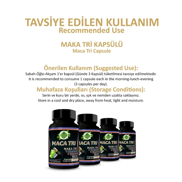 Maka Tri Kapsül (MACA TRİ CAPSULE) 60 Adet - Resim 4