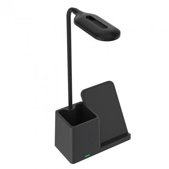 S-LINK SL-M9054 SİYAH TYPEC 10W KABLOSUZ ŞARJ CİHAZI KALEMLİKLİ MASA LAMBASI - 3