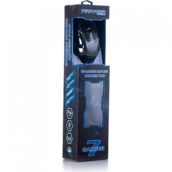 Polosmart PGM07 Gaming Mouse + Mouse Pad Mavi - 6