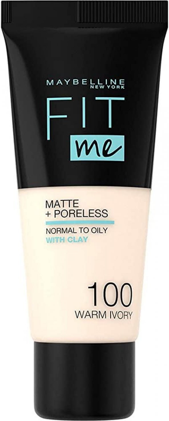 Maybelline New York Fit Me Matte + Poreless Fondöten 100 Warm Ivory