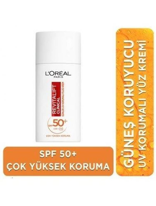 Loreal Paris Revitalift Clinical Spf 50+ Günlük Yüksek Uv Korumalı Yüz Güneş Kremi 50ml