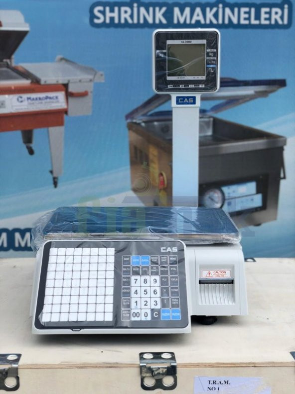CAS CL-3000 ( Boyunlu – Boyunsuz ) 15 – 30 Kg Barkodlu Terazi - 2