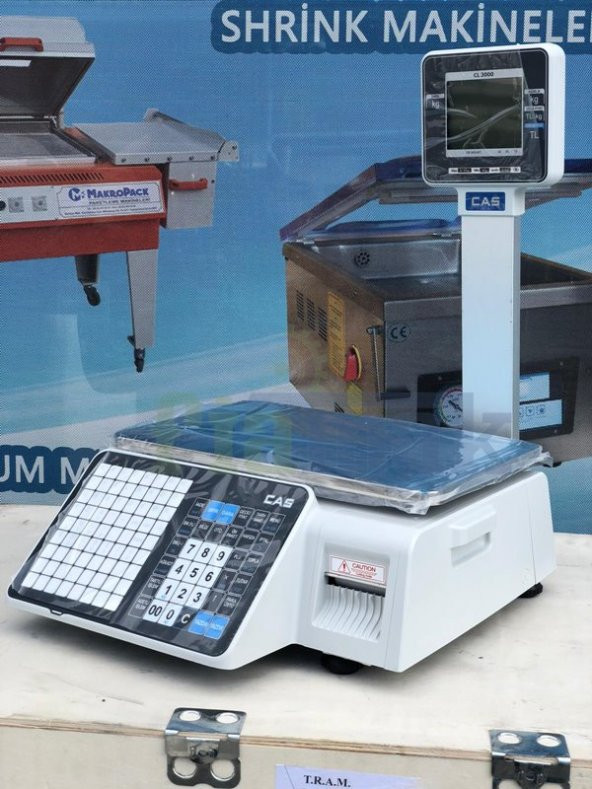 CAS CL-3000 ( Boyunlu – Boyunsuz ) 15 – 30 Kg Barkodlu Terazi - 5
