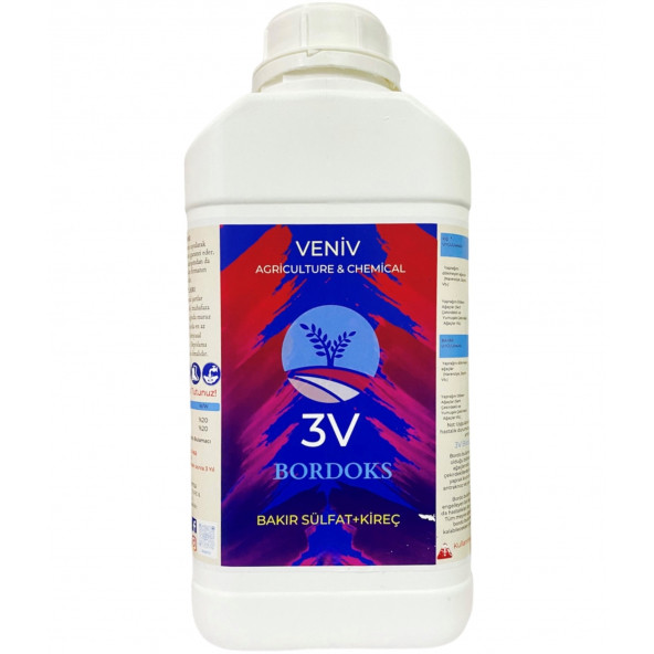 Veniv 3V Bordoks -Bordo Bulamacı 5L (20%Bakır Sülfat  Kireç)