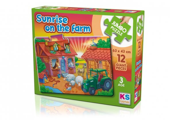 KS Jumbo Puzzle 12 Parça Sunrise On The Farm Çiftlik