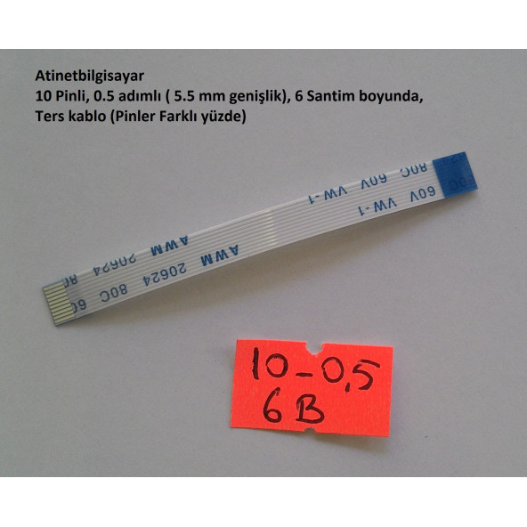 Awm 20624 80C 60V Vw1 10 Pin Flex Kablo 10-0.5-6B