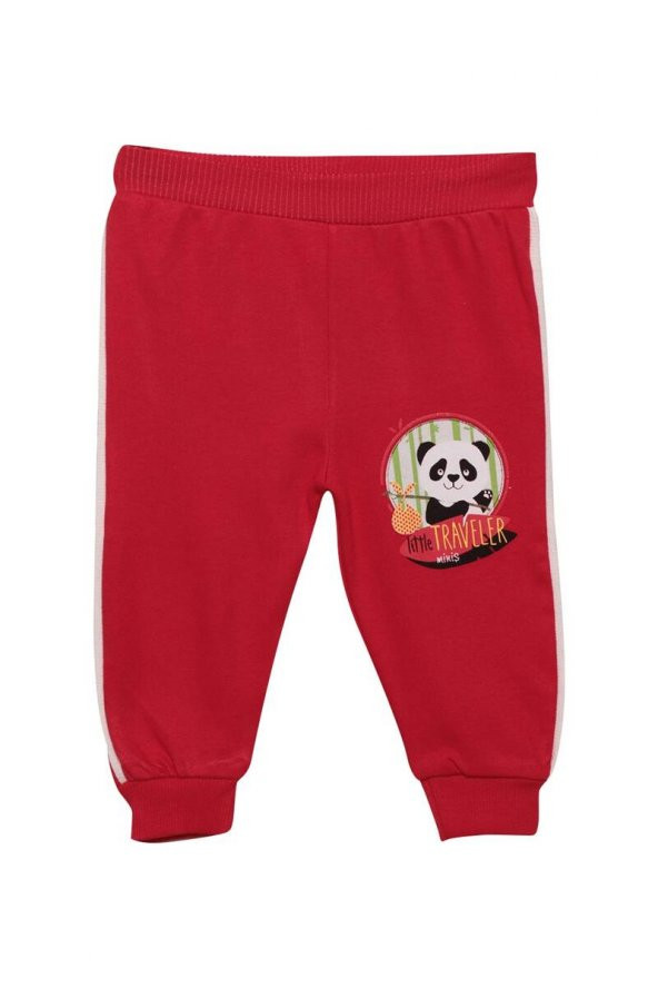 MANCAR *  Panda Baskılı Erkek Bebek Tek Alt 1031 | Kırmızı   MANCAR JİBOWE orjinal ürünler satıcısı