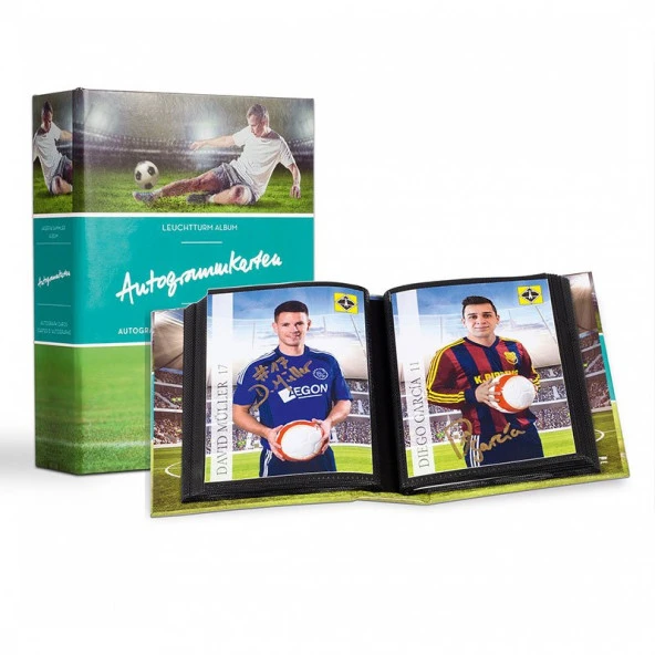 Leuchtturm AUTOGRAPH CARD (Futbolcu Kartları için Özel Albüm), 80 Adet Kapasite