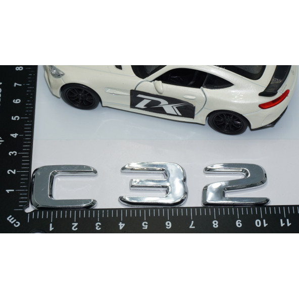 DK Tuning C32 Bagaj Krom ABS 3M 3D Yazı Logo Benz İle Uyumlu - 4