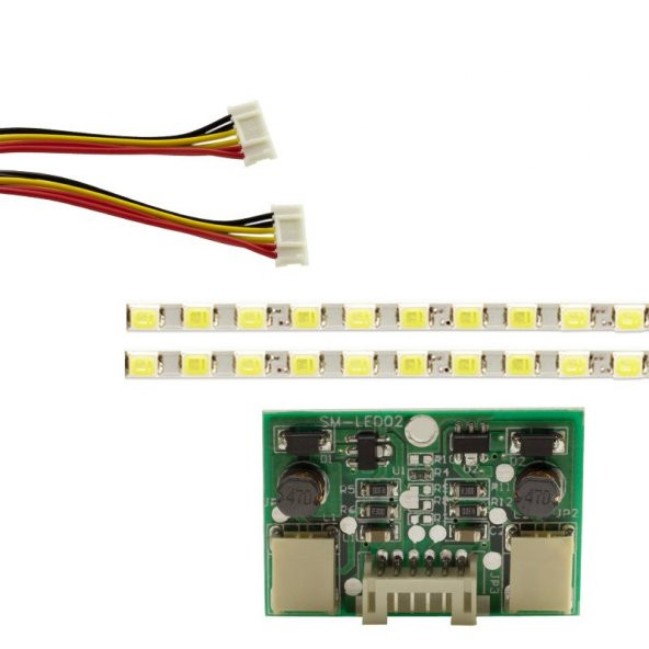 22* UNİVERSAL MONİTÖR E-LED 69 LEDLİ (2835) 480MM 12V ÇİFT LED+SÜRÜCÜ+KABLO TAKIM  (WK-142) (35654)